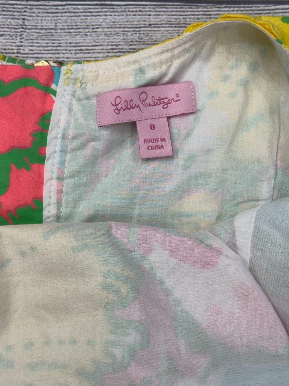 Lilly Pulitzer Tropical Floral Sleeveless Shift Dress Size 8 - Picture 4 of 4